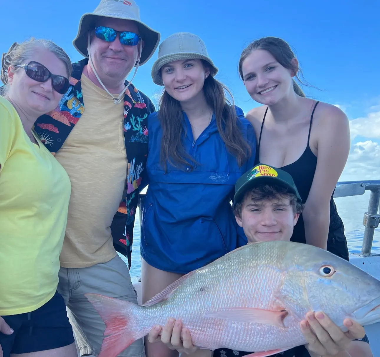 Happy angler with big catch on private charter fishing trip Key West