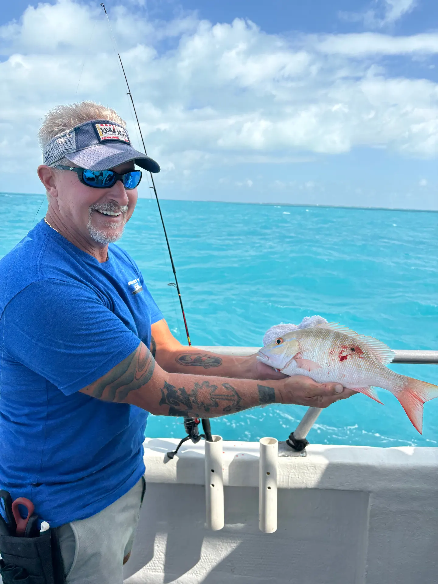 Lane snapper caught in turquoise Key West waters on Gulfstream party boat