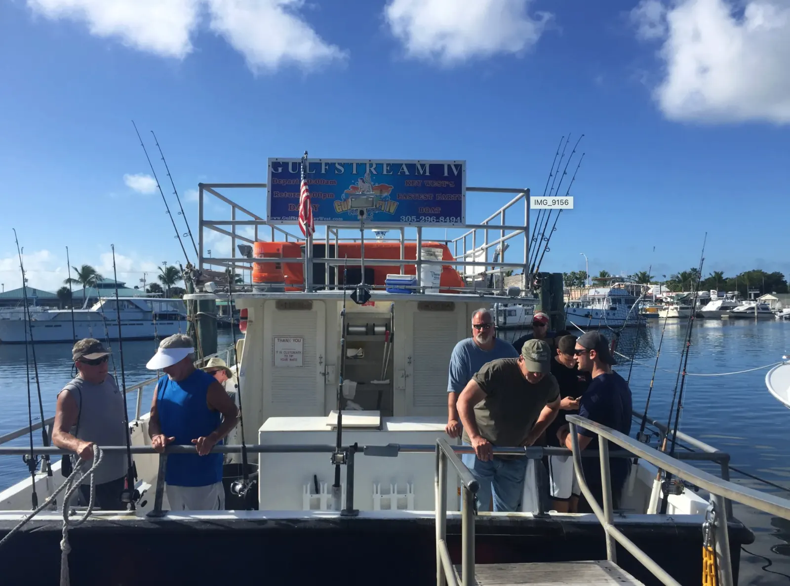 Family boarding Gulfstream IV party boat Key West Florida