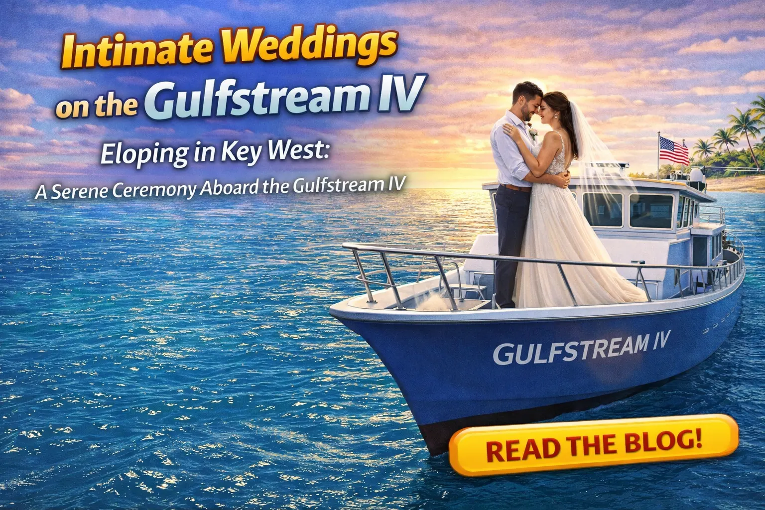 Eloping in Key West: A Serene Ceremony Aboard the Gulfstream IV