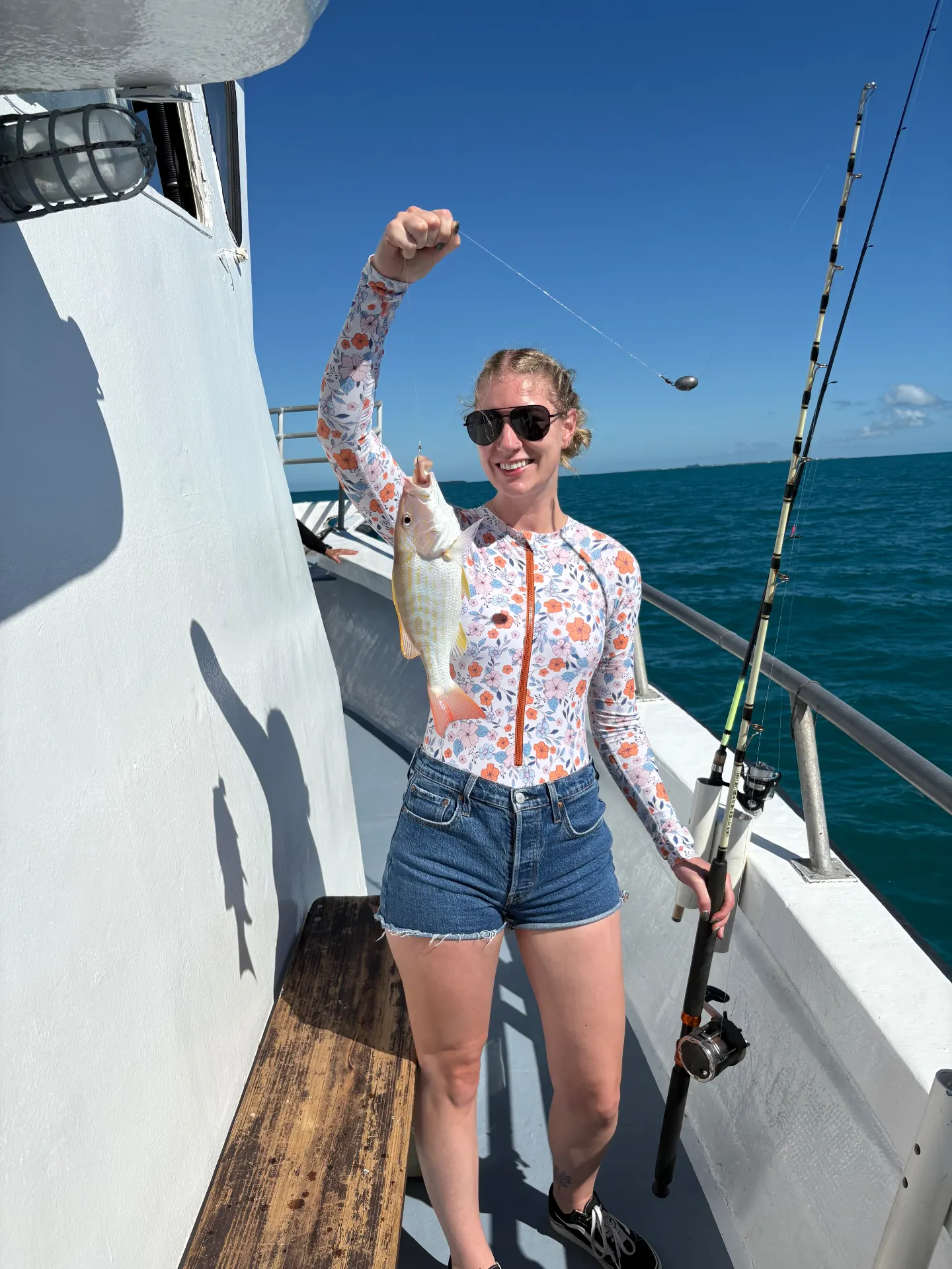 Lane snapper caught aboard Gulfstream Fishing in Key West